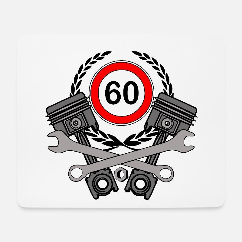 60. Geburtstag ,60 Jahre ,Garage,Schrauber KFZ(25) - Mousepad (Querformat) - Weiß