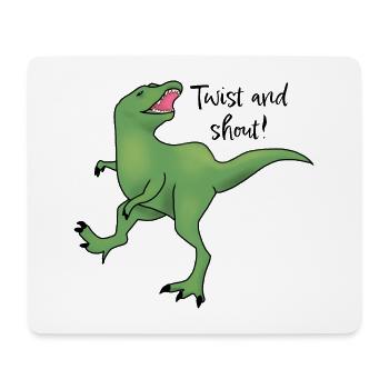 Drehen und schreien! - Mousepad (Querformat) - Weiß - Vorne