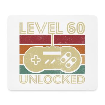 Level 60 freigeschaltet Geburtstagsgeschenk 60 Jahre - Mousepad (Querformat) - Weiß - Vorne