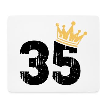 35 Crown 35th Birthday 35 Years - Mouse Pad (horizontal) - white - Front