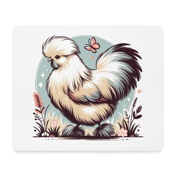 Silkie Chicken Fluffy Chicken Silkies - Mousepad (Querformat) - Weiß - Vorne