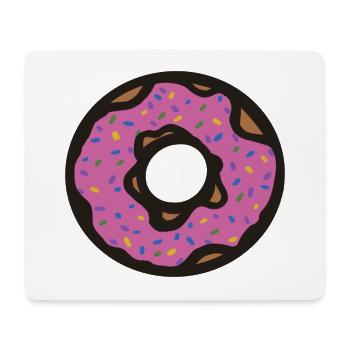 Pink Sprinkle Donut Pop Art - Mousepad (Querformat) - Weiß - Vorne
