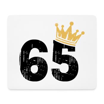 65 Crown 65th Birthday 65 Years - Mouse Pad (horizontal) - white - Front