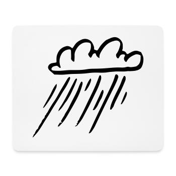 Regen & Wolke / rain cloud - rain cloud - wet - Mouse Pad (horizontal) - white - Front