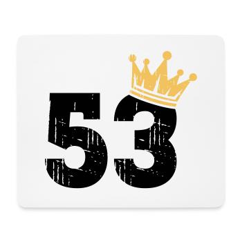 53 Crown 53rd birthday 53 years old - Mouse Pad (horizontal) - white - Front