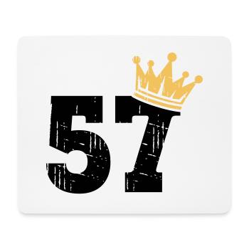 57 Crown 57th Birthday 57 years old - Mouse Pad (horizontal) - white - Front