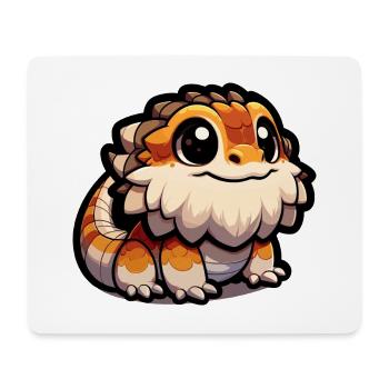 Cute Baby Bearded Dragon Lizard - Mouse Pad (horizontal) - white - Front