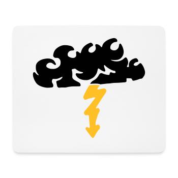 Blitz aus einer Wolke / thunderstorm & lightning - Mousepad (Querformat) - Weiß - Vorne