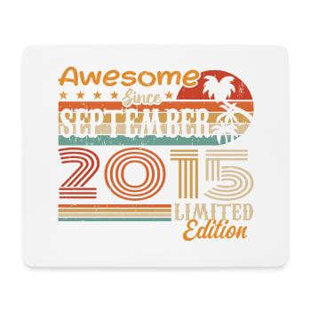 2015 September Vintage Birthday Gift 2015 - Mouse Pad (horizontal) - white - Front