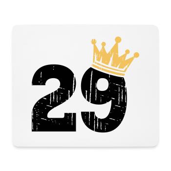 29 Krone 29. Geburtstag 29 Jahre - Mousepad (Querformat) - Weiß - Vorne