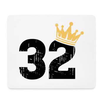 32 Crown 32nd birthday 32 years old - Mouse Pad (horizontal) - white - Front