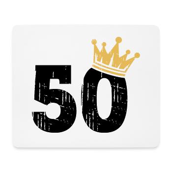 50 Krone 50. Geburtstag 50 Jahre - Mousepad (Querformat) - Weiß - Vorne