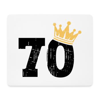 70 Krone 70. Geburtstag 70 Jahre - Mousepad (Querformat) - Weiß - Vorne