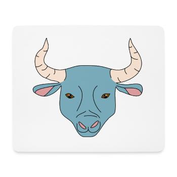 Taureau - Tapis de souris (format paysage) - blanc - Devant