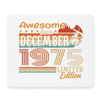 Retro Vintage Legendary Birthday December 1975 - Mouse Pad (horizontal) - white - Front