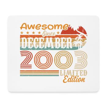Retro Vintage Legendary Birthday December 2003 - Mouse Pad (horizontal) - white - Front