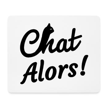 Dann Katze! - Mousepad (Querformat) - Weiß - Vorne