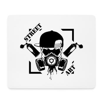 Street Art Sprayer - Mousepad (Querformat) - Weiß - Vorne