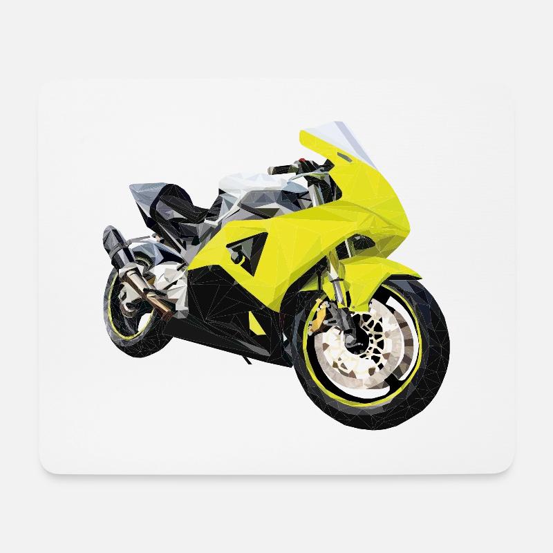 Track Day Bike - Mousepad (Querformat) - Weiß
