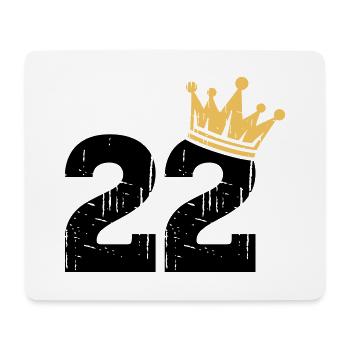 22 Crown 22nd Birthday 22 Years - Mouse Pad (horizontal) - white - Front