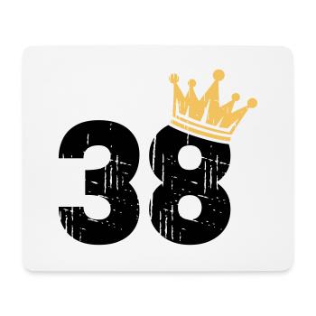 38 Crown 38th Birthday 38 years old - Mouse Pad (horizontal) - white - Front