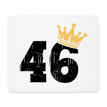 46 Crown 46th Birthday 46 years old - Mouse Pad (horizontal) - white - Front