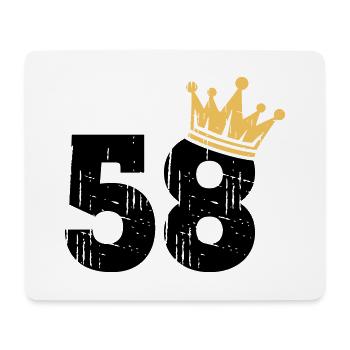 58 Couronne 58e anniversaire 58 ans - Tapis de souris (format paysage) - blanc - Devant