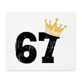 67 Crown 67e anniversaire 67 ans - Tapis de souris (format paysage) - blanc - Devant