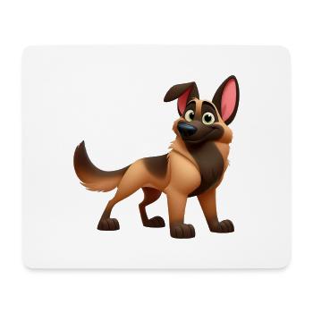 malinois - Tapis de souris (format paysage) - blanc - Devant