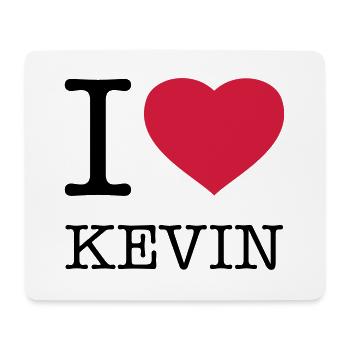 I LOVE KEVIN - Mousepad (Querformat) - Weiß - Vorne