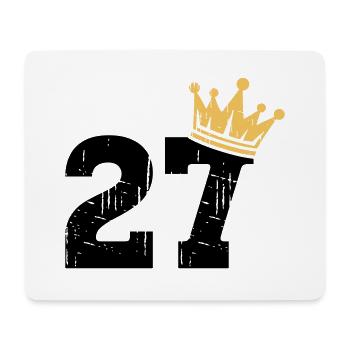 27 Crown 27th Birthday 27 Years - Mouse Pad (horizontal) - white - Front