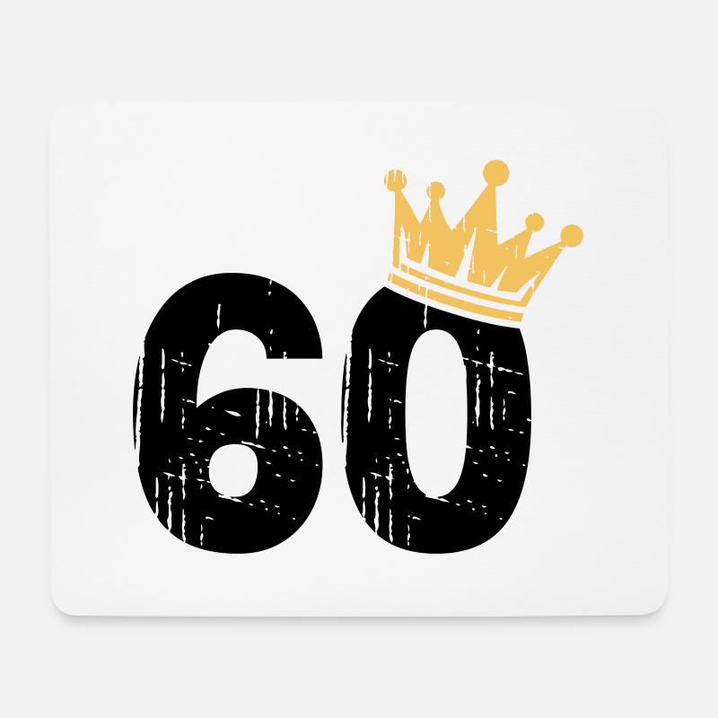 60 Krone 60. Geburtstag 60 Jahre - Mousepad (Querformat) - Weiß