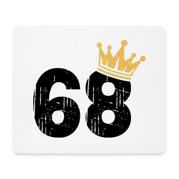 68 Krone 68. Geburtstag 68 Jahre - Mousepad (Querformat) - Weiß - Vorne