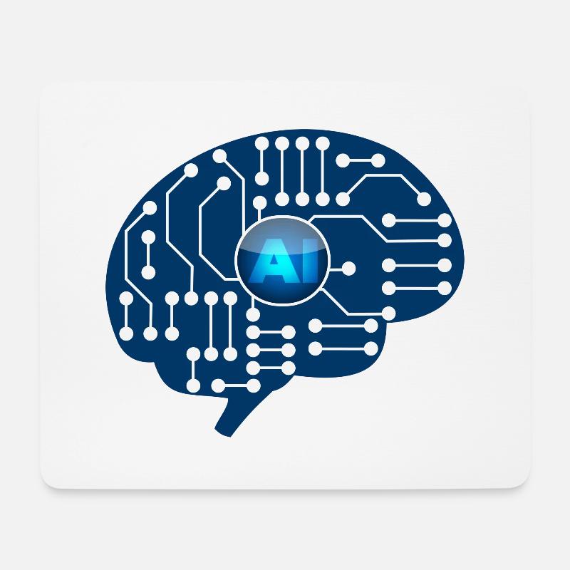 Künstliche Intelligenz - Mousepad (Querformat) - Weiß