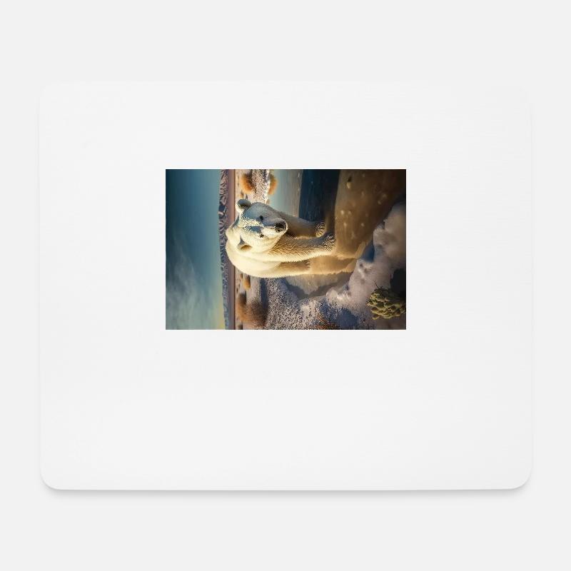 Eisbär Wüste Klima Klimaerwärmung Klimaschutz - Mousepad (Querformat) - Weiß
