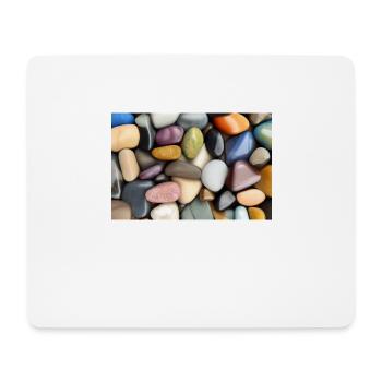 Bunte Steine - Mousepad (Querformat) - Weiß - Vorne