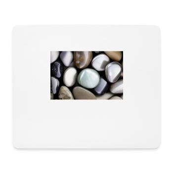 Silber Steine - Mousepad (Querformat) - Weiß - Vorne