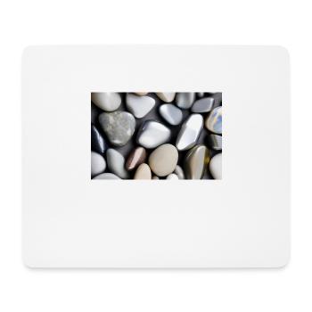 Silber Steine - Mousepad (Querformat) - Weiß - Vorne