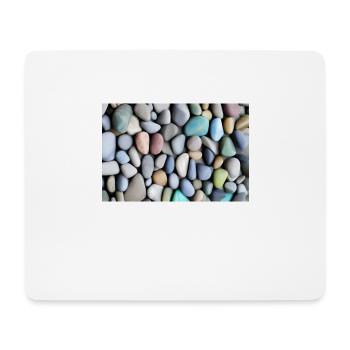 Bunte steine - Mousepad (Querformat) - Weiß - Vorne