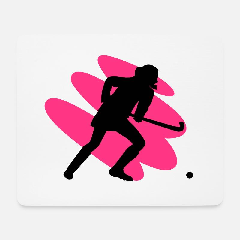Fieldhockey Girl - Mousepad (Querformat) - Weiß