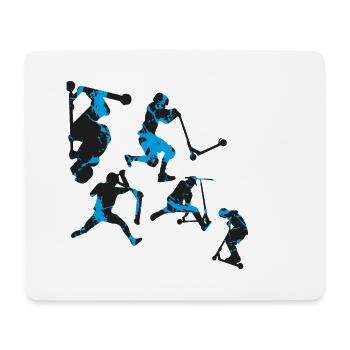 Stuntscooter,Trickscooter,tricks,stunt,e-scooter - Mousepad (Querformat) - Weiß - Vorne
