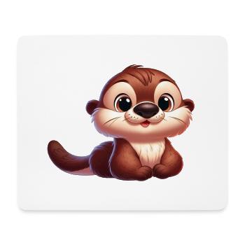 otter 18 - Mouse Pad (horizontal) - white - Front