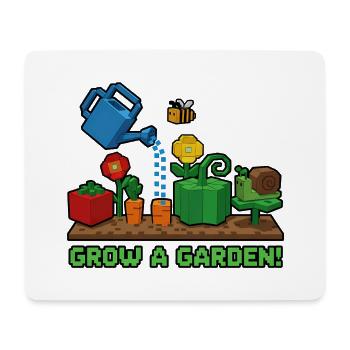 Pixel Garden: Plant and Grow - Mouse Pad (horizontal) - white - Front