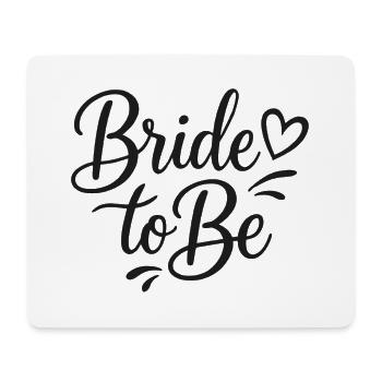 Beautiful Bride to Be lettering with heart - Mouse Pad (horizontal) - white - Front