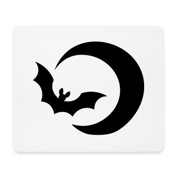 Bat & moon / bat & moon / night sky night - Mouse Pad (horizontal) - white - Front