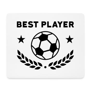 Meilleur joueur (football, étoiles, couronne de laurier) - Tapis de souris (format paysage) - blanc - Devant