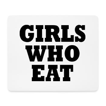 Girls who eat - Mousepad (Querformat) - Weiß - Vorne