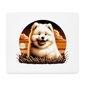 Samoyed Dog Gifts Cute Samoyed Dog Graphic - Mouse Pad (horizontal) - white - Front