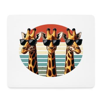 Lustige Giraffen gezeichnete Giraffe Geschenk - Mousepad (Querformat) - Weiß - Vorne