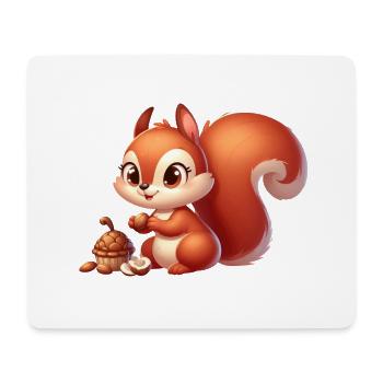 Squirrel 8 - Mouse Pad (horizontal) - white - Front